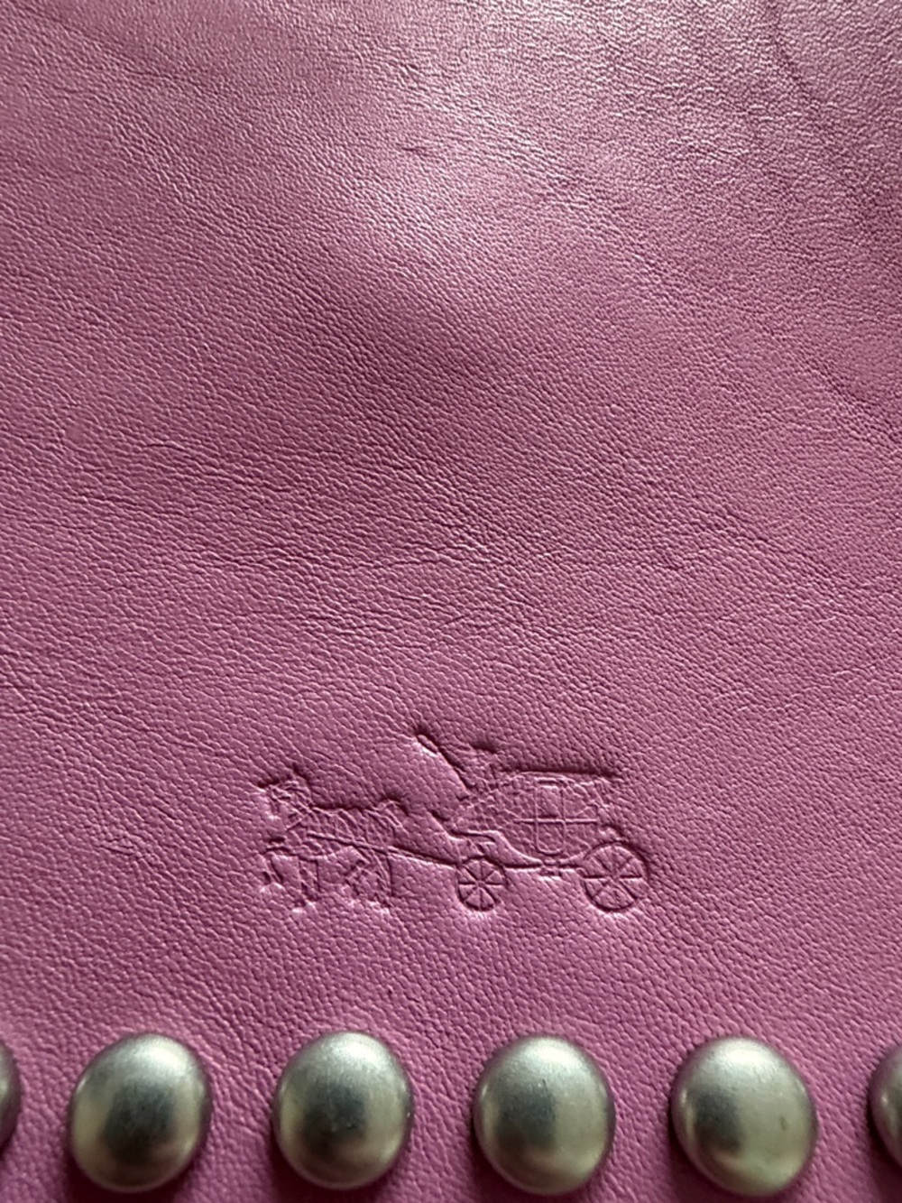 Coach Rivets Dakotah 15 Puce Purple Pink Crossbody 35751 - Picture 2 of 7